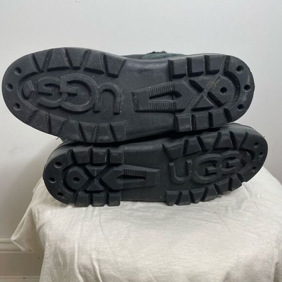 UGG Australia Classic Short Off Roader Leather 5525 Lined‎ Winter Boots Black 7 - Picture 7 of 10